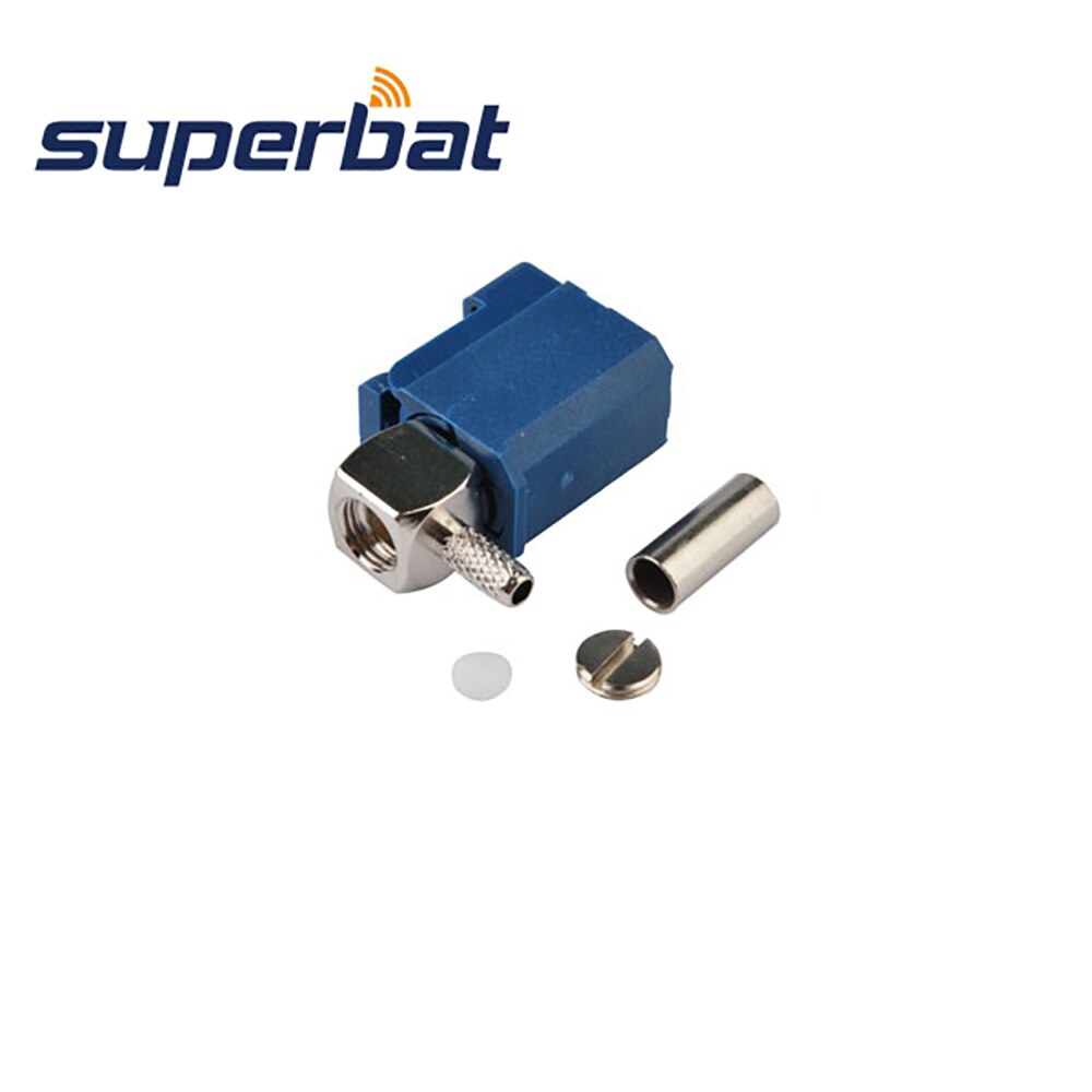 Superbat 10 Uds antena Fakra C Azul/5005 conector hembra ángulo recto para MFD2 RNS2 RNS-E MFD 2 VW 0295