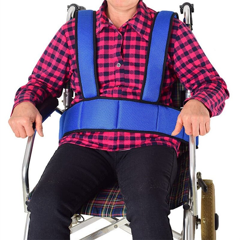 Wheelchair Adjustable Safety Belt Full Body Safety Belt Support Vest For Patient Elderly Disabled, Prevent Falling