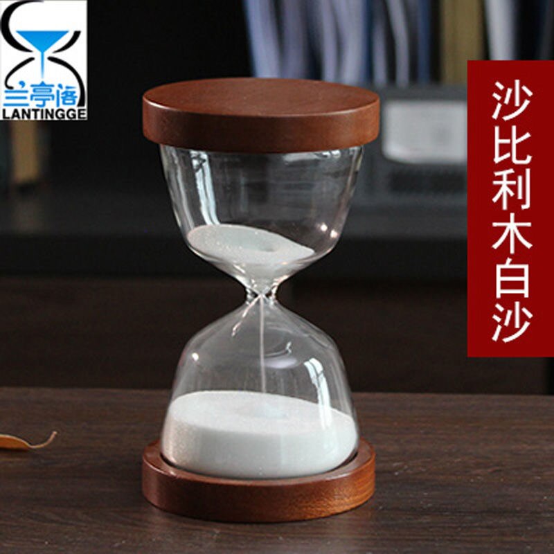 Sablier en bois et verre, 15 Minutes, horloge de sable, Style nordique, beau, , ornement de bureau, maison, pour enfants, minuterie de sable: Color E