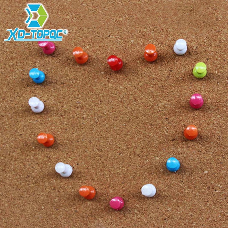 50pcs/lot Mixing Colors Office Push Pins Colored Map Plastic Pins Stationery Accessories Office&amp;School Supplies
