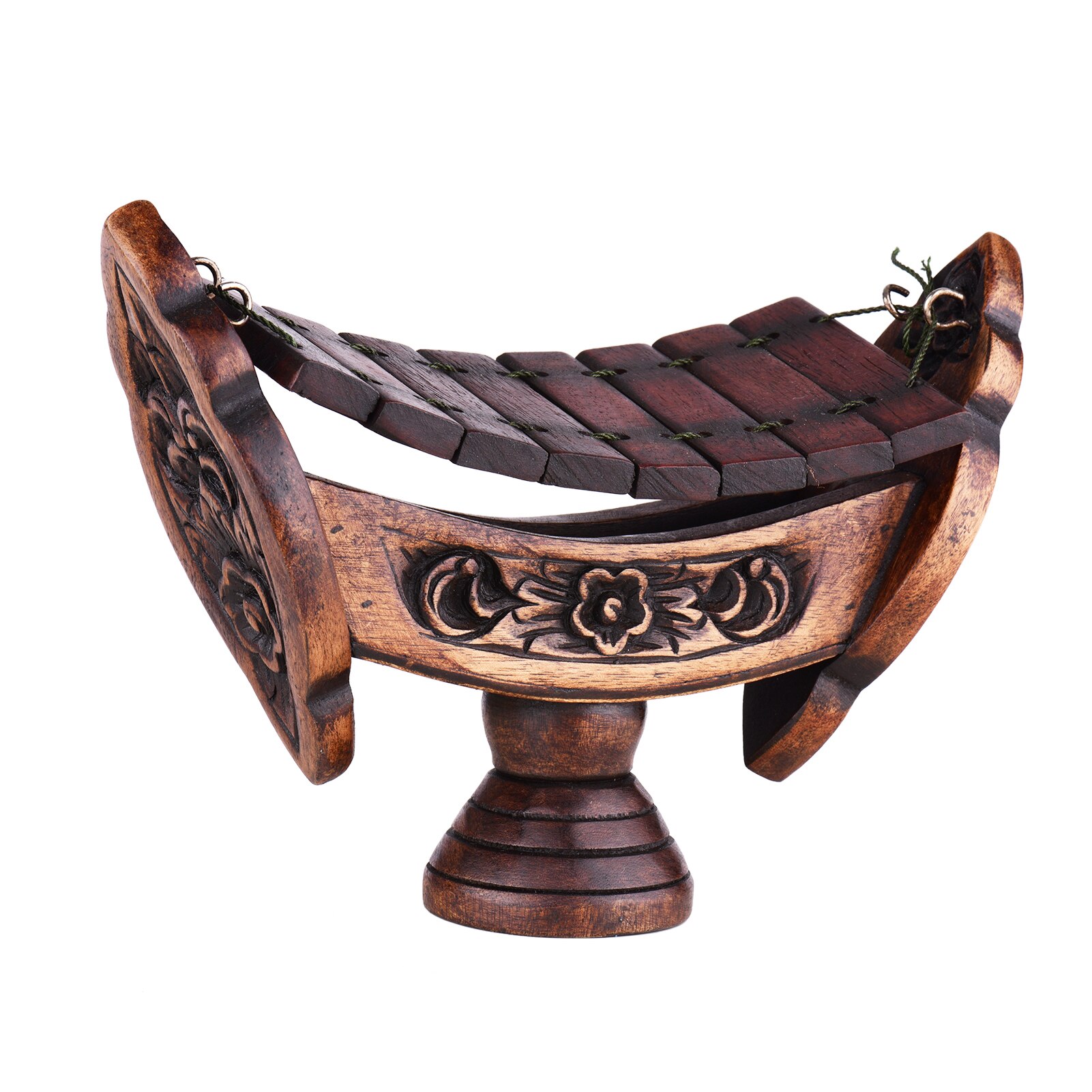 Xylophone-instrumentos musicales de percusión tradicional Tailandesa de madera de teca, 8 notas, arte artesanal, ornamento de madera, decoración con mazo