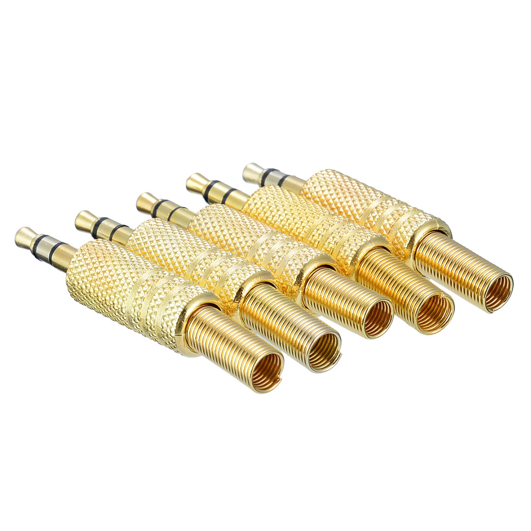 5 Stks/pak 3.5 Mm 3 Pole Male Plug Coax Kabel Hoofdtelefoon Audio Jack Plug Connector Reparatie Soldeer Voor Oortelefoon Luidspreker jack