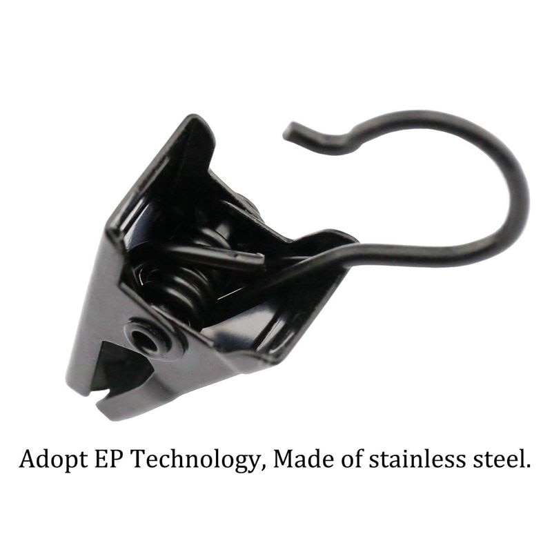 120- pack clips krok set gardinklämmor för gardin, foton, heminredning, konsthantverk, svart (hänger eller klämmer nästan var som helst)