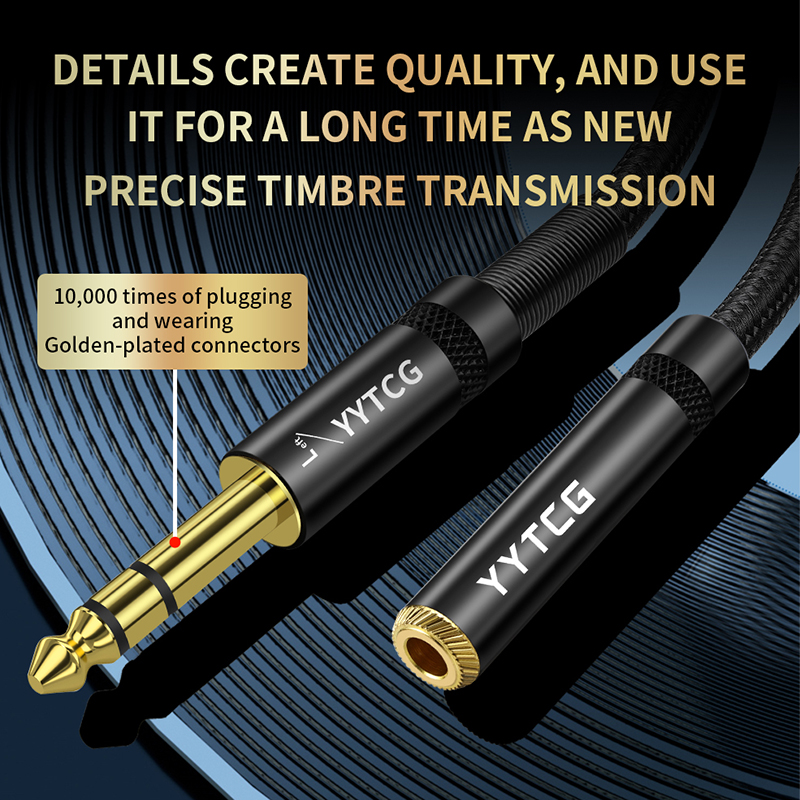 TRS audio cable 6.5mm male head to female head extension cable interface power amplifier sound box guitar mixer sound card
