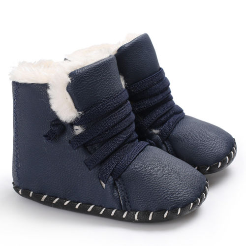 Bebê menina menino botas de neve couro bonito meia botas infantil novo fundo macio sapatos quentes casuais inverno 2018