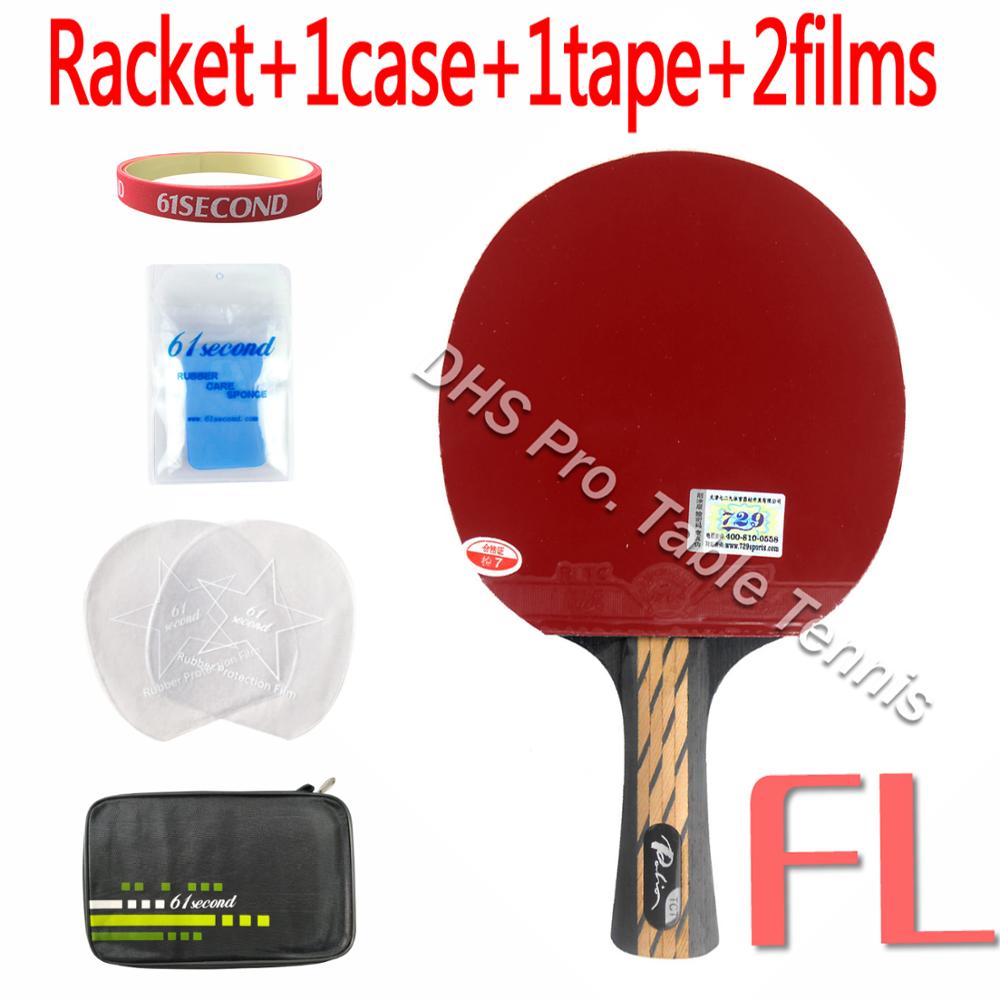 Pro Table Tennis PingPong Combo Racket Palio TCT with 729 General Sponge Rubber Shakehand long handle FL: FL with FM case