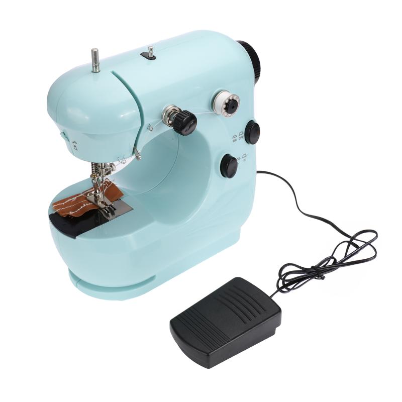 Mini Electric Sewing Machine Household Multi-Function Micro-Sewing Machine w/ Foot Pedal US Plug 2-Speed Adjustable Lightweight