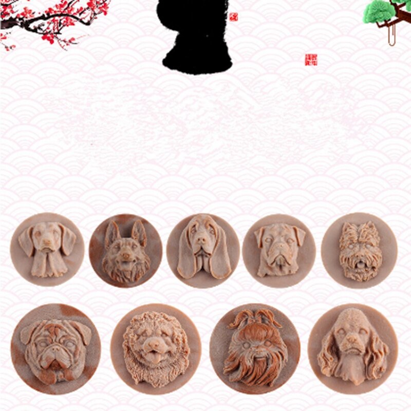 Silikone sæbe skimmel 3d hund form chokolade slik skimmel kage dekorationsværktøj diy håndlavet håndværk harpiks ler