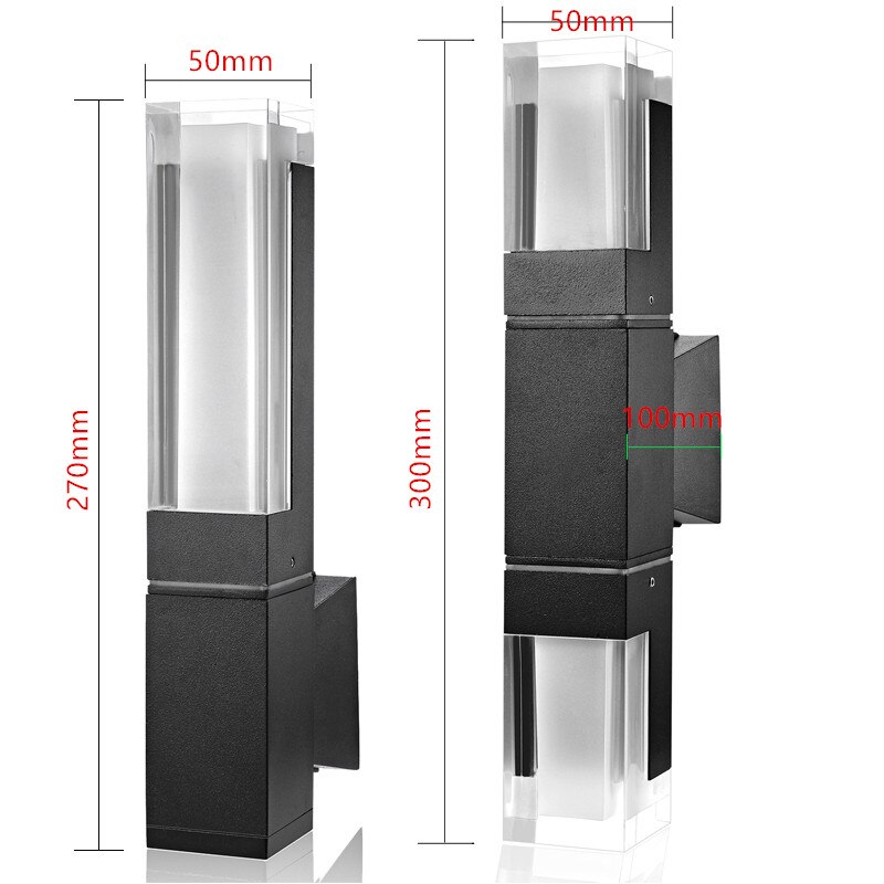 7W 14W LED Wall lamp Waterproof IP65 Acrylic modern minimalist LED wall light for Garden street lighting