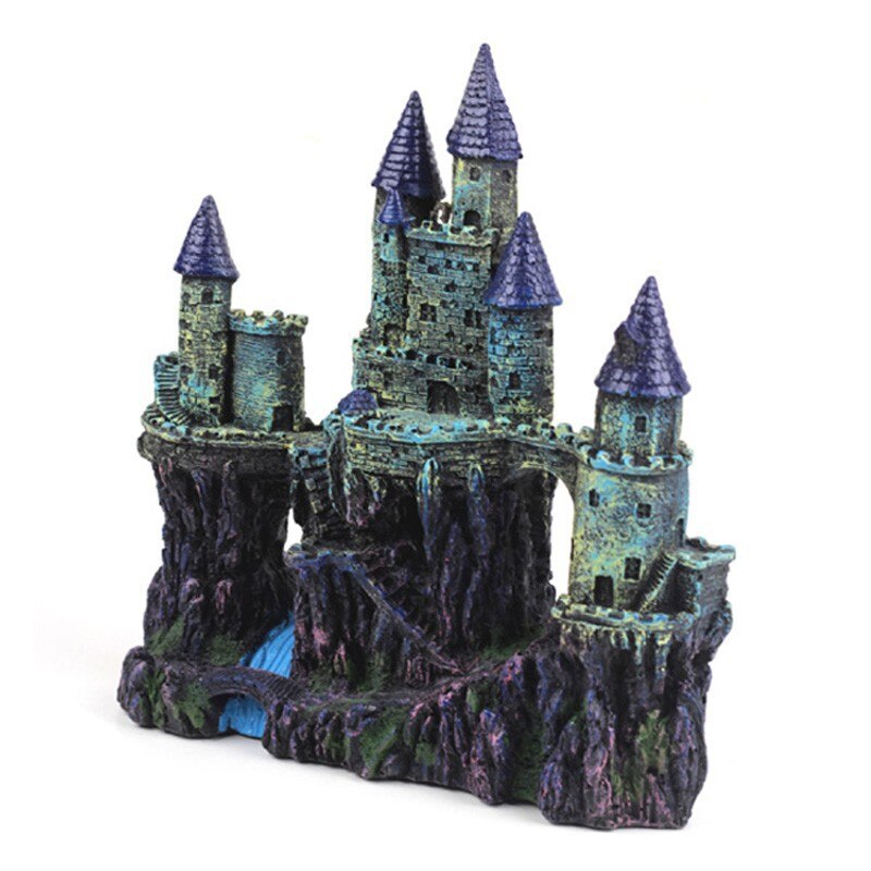 25cm middeleeuwse torens kasteel aquarium decoratie aquarium grot landschap