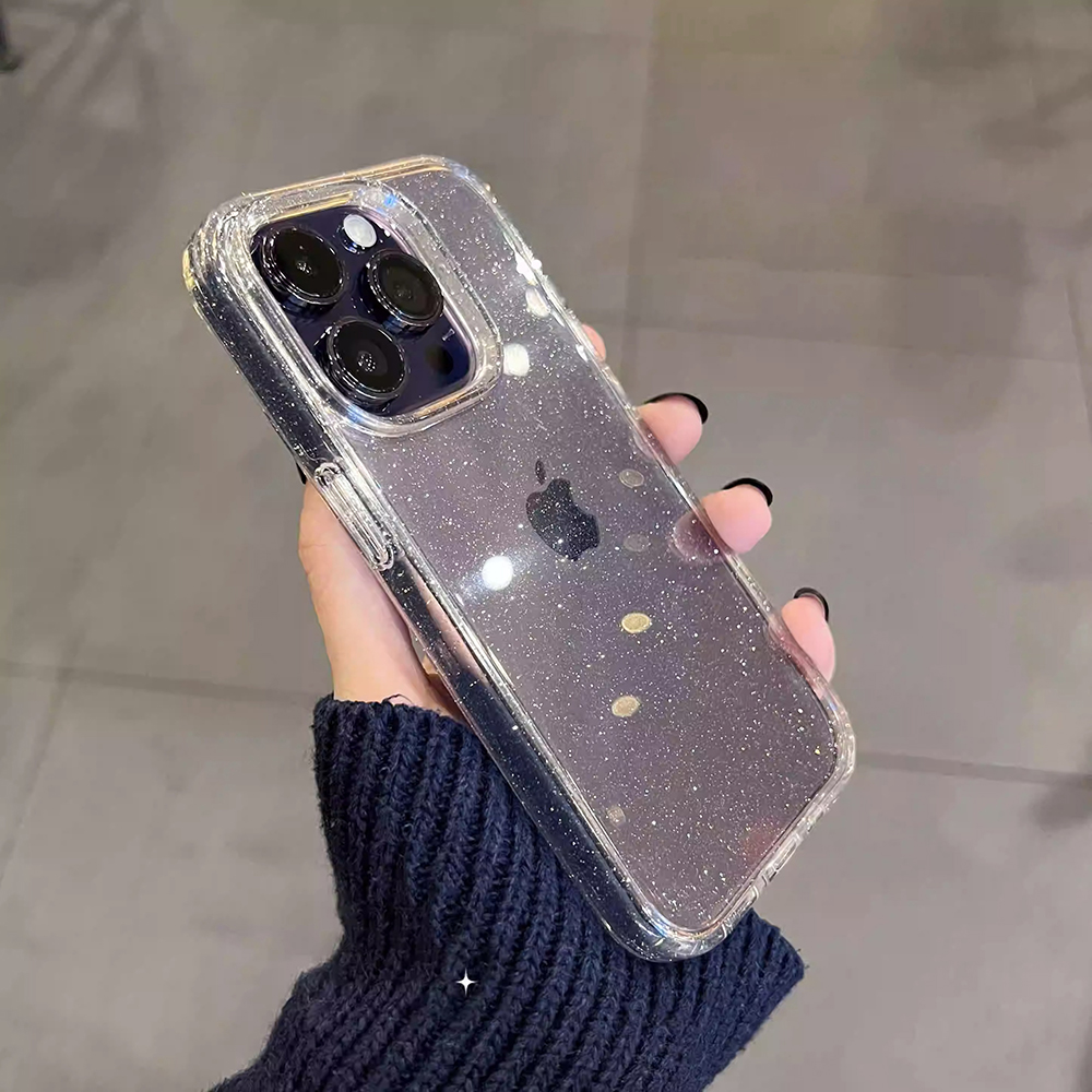 Coque de téléphone de luxe en Silicone souple à paillettes claires, étui antichoc pour IPhone 15 14 13 12 11 Pro Max 15 Plus X XS Max XR