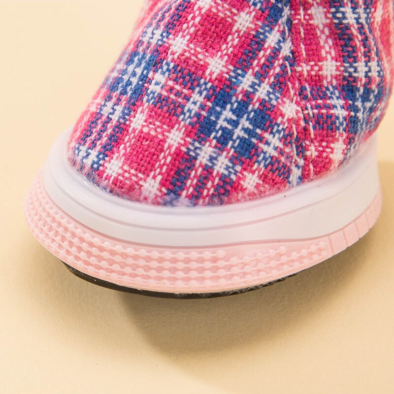 Plaid Warm Hond Schoenen Waterdicht Anti-Slip Schoenen Huisdier Voor Kleine Puppies Rassen Kat Herfst En Winter Sneeuw Boot accessoires 4 Stks/partij
