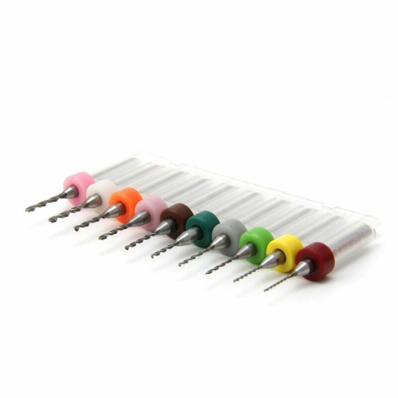 10 Stks/doos Harde Legering Pcb Boor Printplaat Micro Boor Bit Set Tool 0.6Mm-1.5Mm.