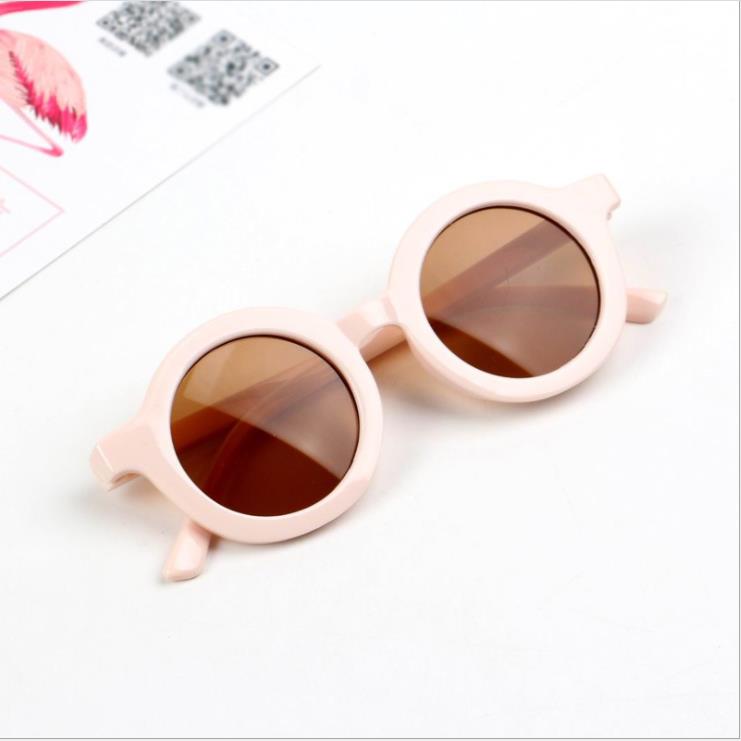 Kinderen Zonnebril Mode Eenvoudige Zuigeling Retro Leisure Ultraviolet-Proof Ronde Gemak Bril Lenzenvloeistof Voor Kids: Roze