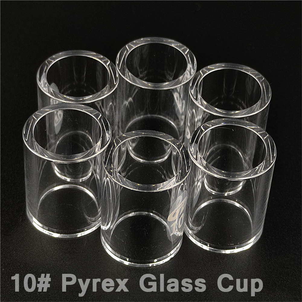#10 Clear High Temperature Welding Stubby Gas Lens Glass Cup For Tig WP17 WP18 WP26 Torch Welding Accessories