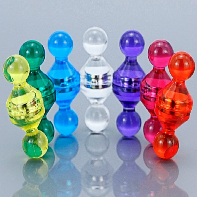 Clear Transparent Push Pin Whiteboard Magnets Refrigerator Magnetic Fridge Map Acrylic Classroom/ Office Tool Holder ,7Color