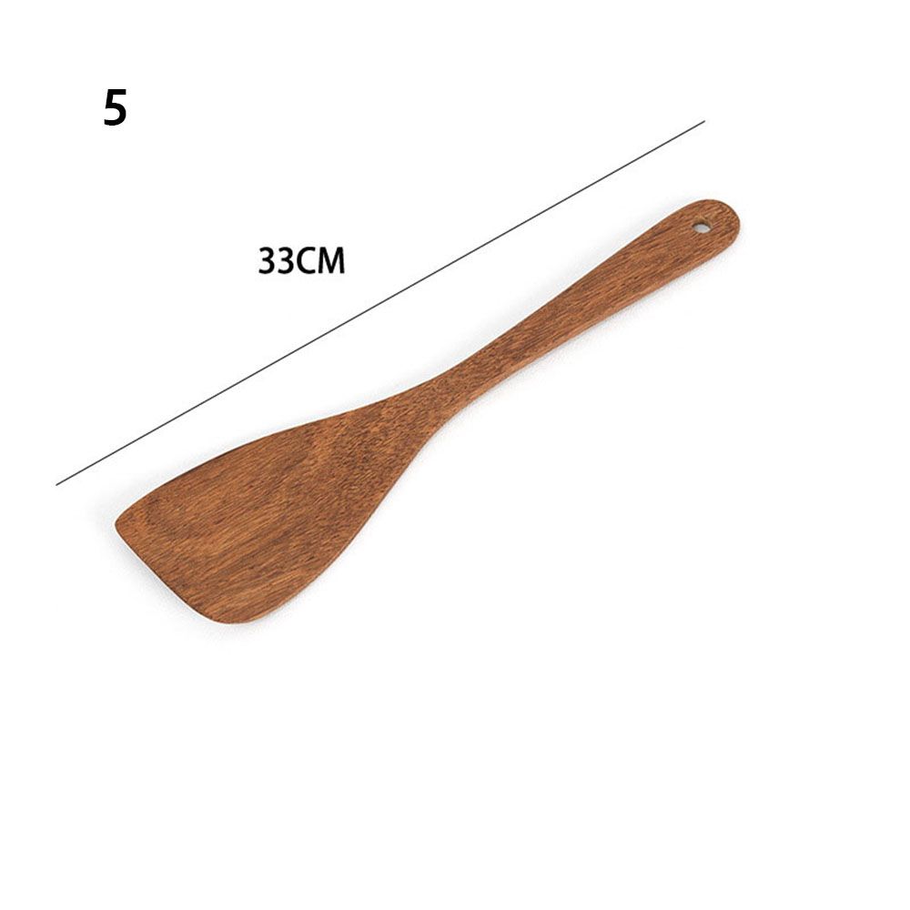 Kit Special Wooden Kitchen Tool Cooking SpoonS Nano Soup Skimmer Natural Wood Tableware Teak Spoon Colander: 5
