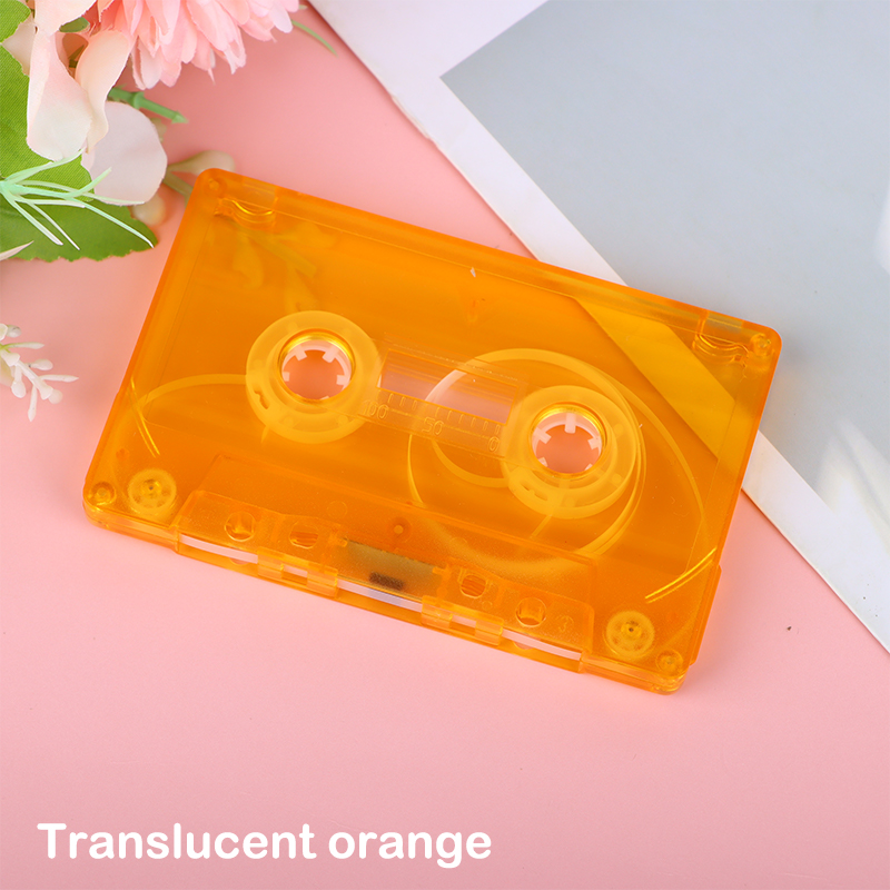 Carcasa de cinta de casete en blanco de Color vacío para grabación de Audio, carcasa de casete de carrete a carrete con carretes vacíos compatibles, 1 ud.