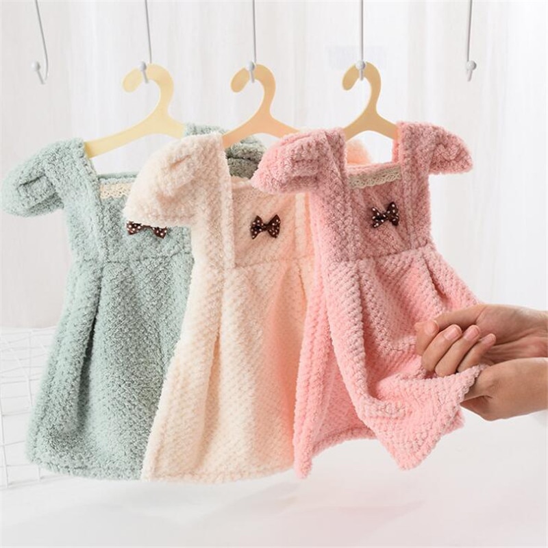 Kjole håndklæde mikrofiber stof hurtigtørrende vandabsorption tør hængende vask håndklæde børn dagligt ved hjælp af køkken toilet håndklæder