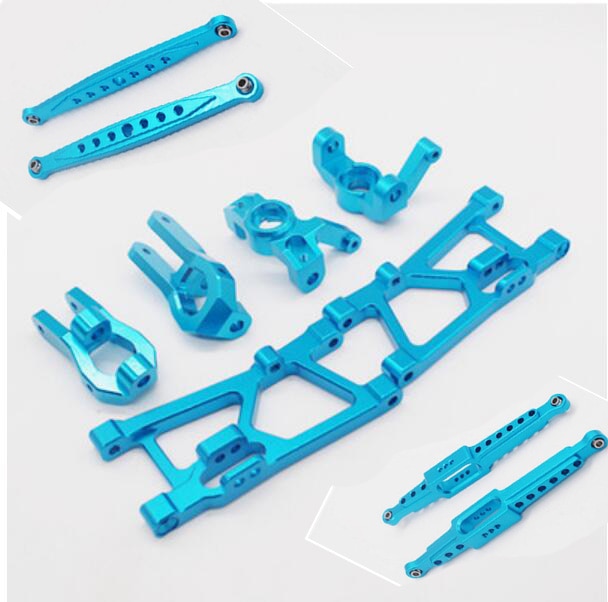 WLtoys K949 10428-A 10428-B 10428-C piezas de repuesto de coche teledirigido metal actualización accesorios brazo oscilante Barra de eje trasero C asiento de dirección