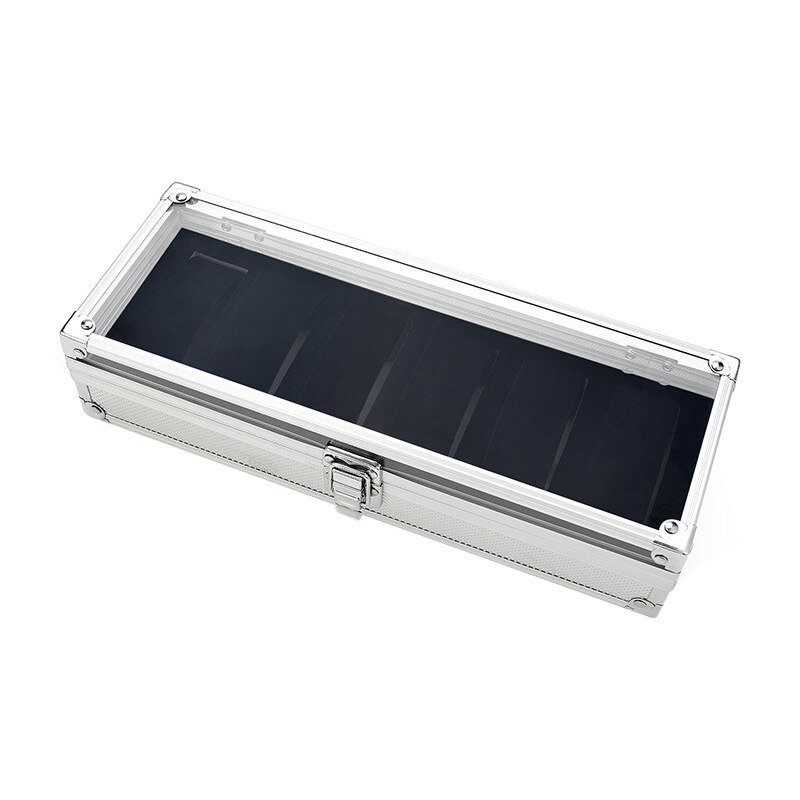 6 Slots Watch Box Aluminum Display Case Organizer Jewelry Storage Tray M8694