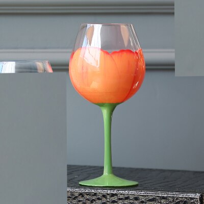 hand painted Wine Glass cup Champagne Glass Crystal cup Wine goblet Cups home Bar Hotel party Drinkware: A10