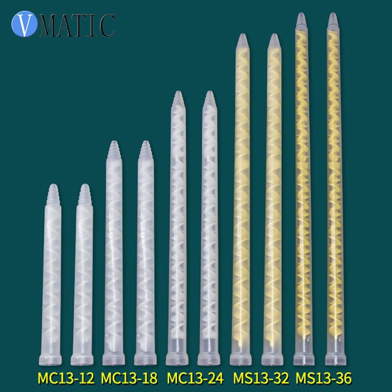 Resin Static Mixer MC13-12 Mixing Nozzles for Duo Pack Epoxies Plastic Mixer Tube