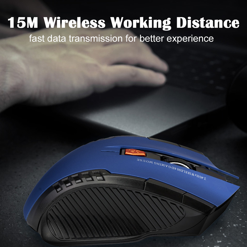 Bezprzewodowa mysz 2,4 GHz Myszy optyczne z odbiornikiem USB Gamer 1600 DPI 6 przycisków Mysz do komputera Akcesoria do laptopów Mysz dla graczy