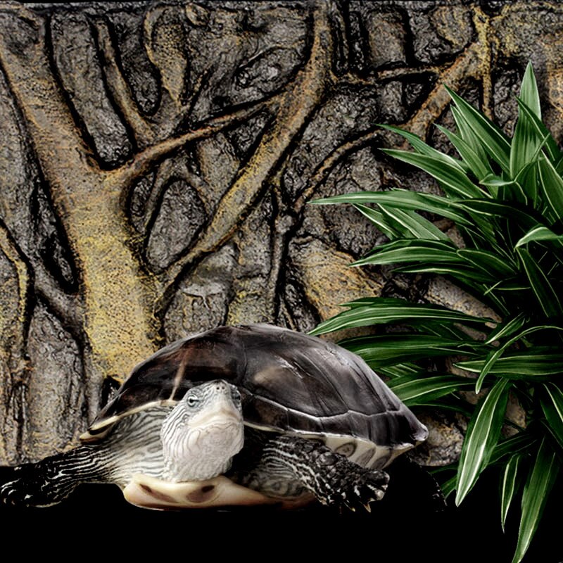 3D Foam Rock Stone Aquarium Background Board Decor Foam Board for Reptile Fish Tank 60x45cm YE