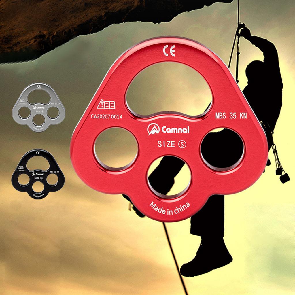 4 Holes Paw Rigging Plate Rope Separator Device Outdoor Rock Climbing Multi Anchor Point Connector Gear Equipment