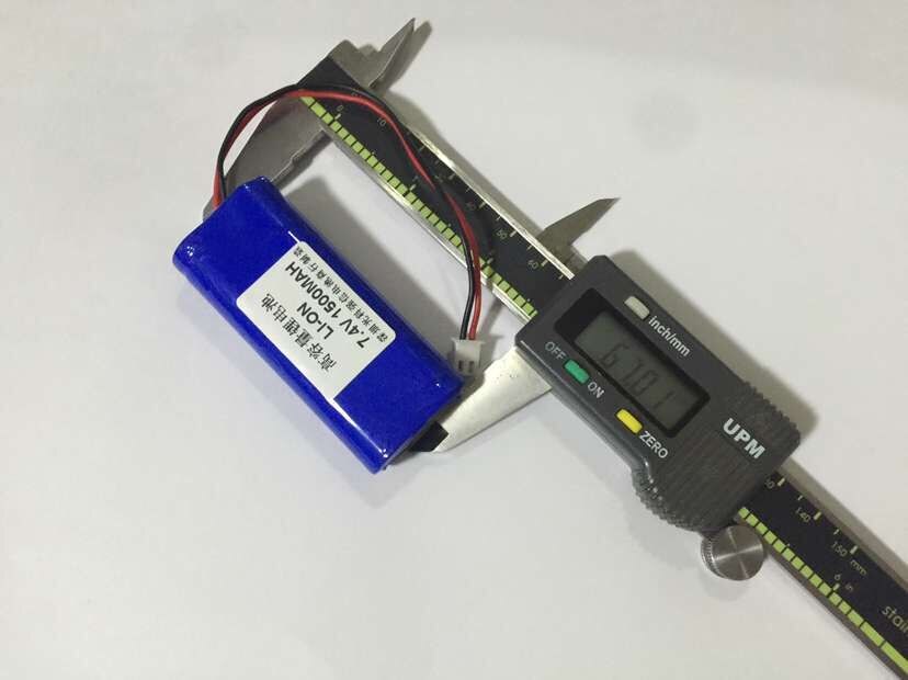Äkta original 14650 litium laddningsbart batteri 1500 mah 7.4v ficklampa med kontakt laddningsbar li-ion cell