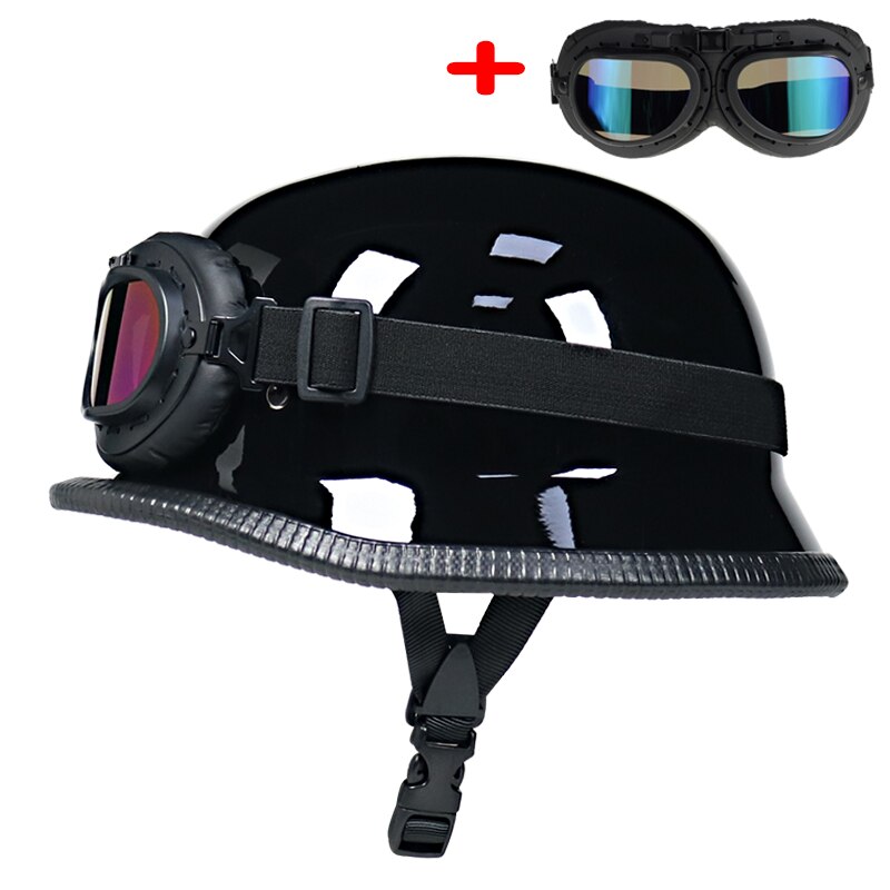 World German style motorcycle helmet capacetes open face retro motorcycle helmet cascos para moto: 3 / XL
