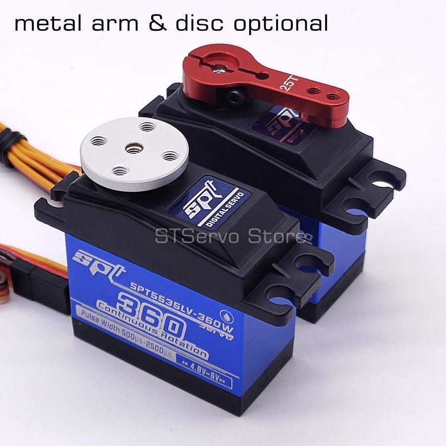 SPT5525LV-360 25kg SPT5535LV-360 35kg full metal gears standard digital servo 360 continuous rotation rotary RC Crawler capstan