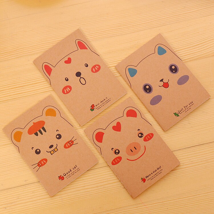 32 sidor kraftpapper retro 64k liten bok minifick anteckningsblock tom inner sida bil linje liten: B
