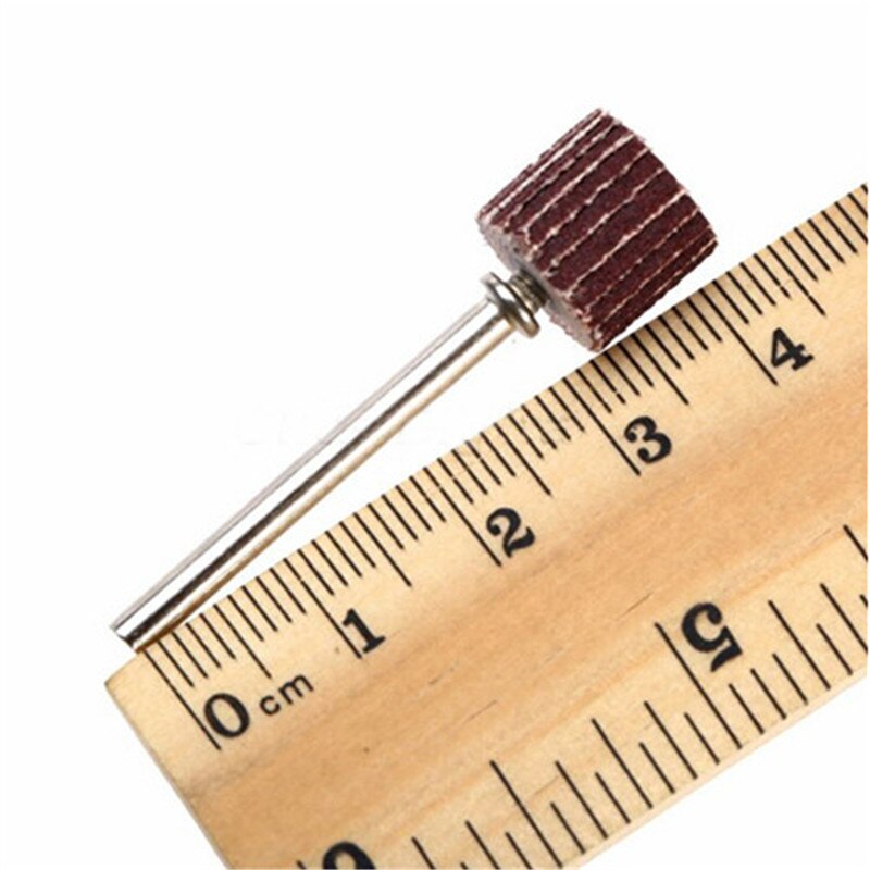 10Pcs Dremel Accessoires Rotary Tool Slijpen Buffing Schuurpapier Flap Wiel Hoofd + Doorn Voor Rotary Mini Boor 240-grit Gratis