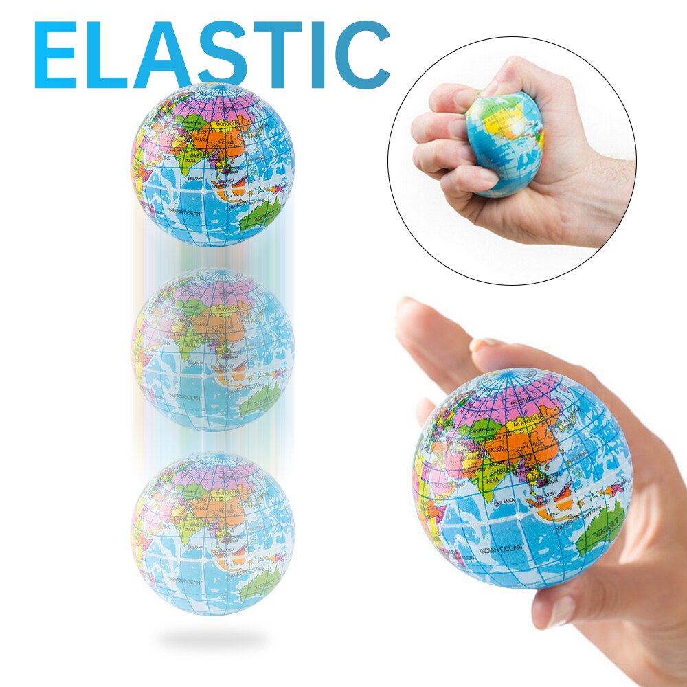 Stress Decor World Map Foam Bal Atlas Globe Palm Planeet Aarde Bal Squeeze Speelgoed Squishy Anti-Stress speelgoed Voor Kinderen