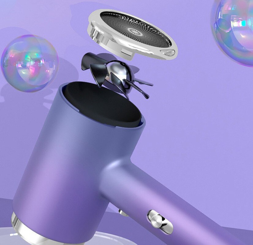 Secador de pelo para uso doméstico, dispositivo eléctrico silencioso de aire /frío, con rayos azules, recolección de aire de iones negativos