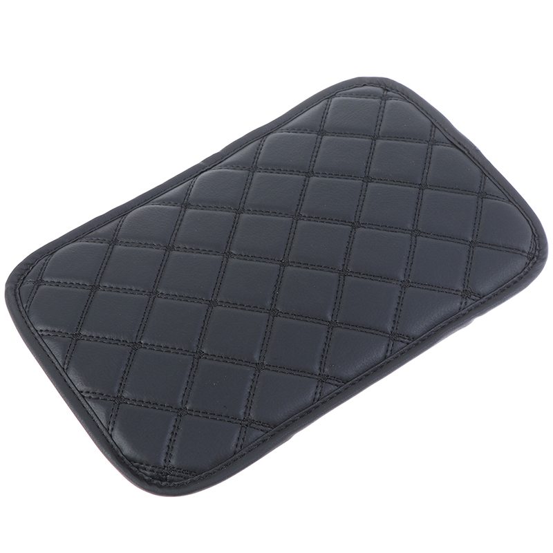 Universal 1 pieza de cuero Funda de consola central para el apoyabrazos del coche funda de apoyo del brazo para la mayoría de vehículos SUV camión Interior del coche: Black