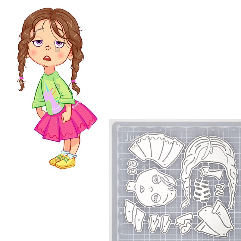 Skirt Metal Cuting Dies Doll Stencil For Scrapbooking Paper Cards Crafts Christmas Decorative Lovely Girl Dies