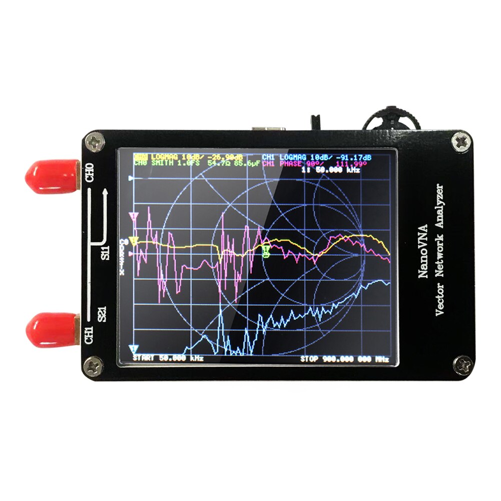 Vector Network Analyzer 50KHz-900MHz Digital Display Touching Screen Shortwave MF HF VHF UHF Antenna Analyzer Standing Waves