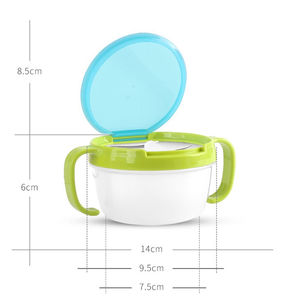 Portable Dual Handle Durable Baby Snacks Cup Cute Baby Toddler No Spill Snack Snacker Bowl Cup Container