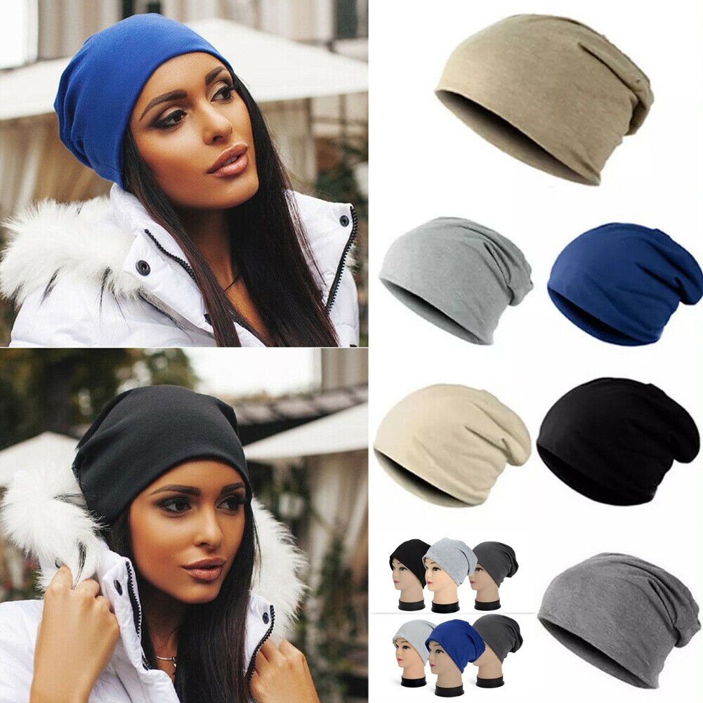 FY Unisex Women Men Cotton Ski Crochet Slouch Hat Cap Couples Oversized