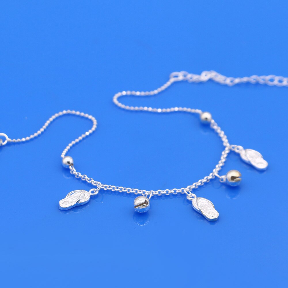 Dankadi vintage strandfod fodlænke til kvinder sterling sølv kvindelige fodlænker sommerarmbånd på benet smykker
