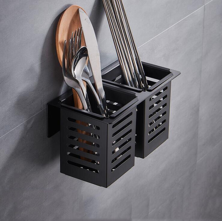 Shelf 304 Stainless steel wall-mounted chopsticks chopsticks drain rack chopsticks cage household kitchen spoon storage 9247K