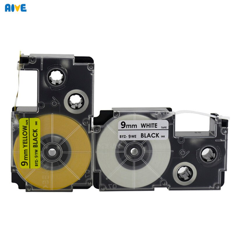 Aive Label Tape 9mm Multicolor Casio XR-9WE XR-9YE XR-9GD Compatible for Casio KL-60 KL-7400 KL-820 KL120 EZ HD1 Label Printers