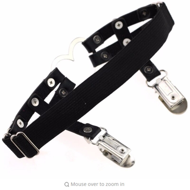 Moda clássico senhoras colar colar rebite perna colar cinto feminino moda punk gótico macio gótico liga cinto: black