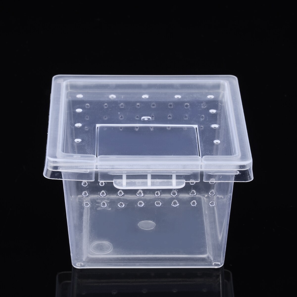 1pc plastik krybdyr levende kasse gennemsigtig krybdyr terrarium levested for skorpion edderkoppemyrer firben opdræt fodring sag