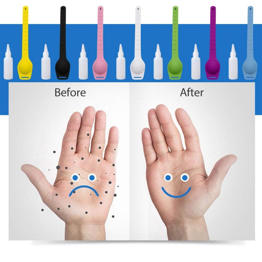 Adjustable Hand Sanitizer Wristband Hand Sanitizer Dispenser Bracelet Pumps Wristband Hand Dispenser With Refillable Bottle