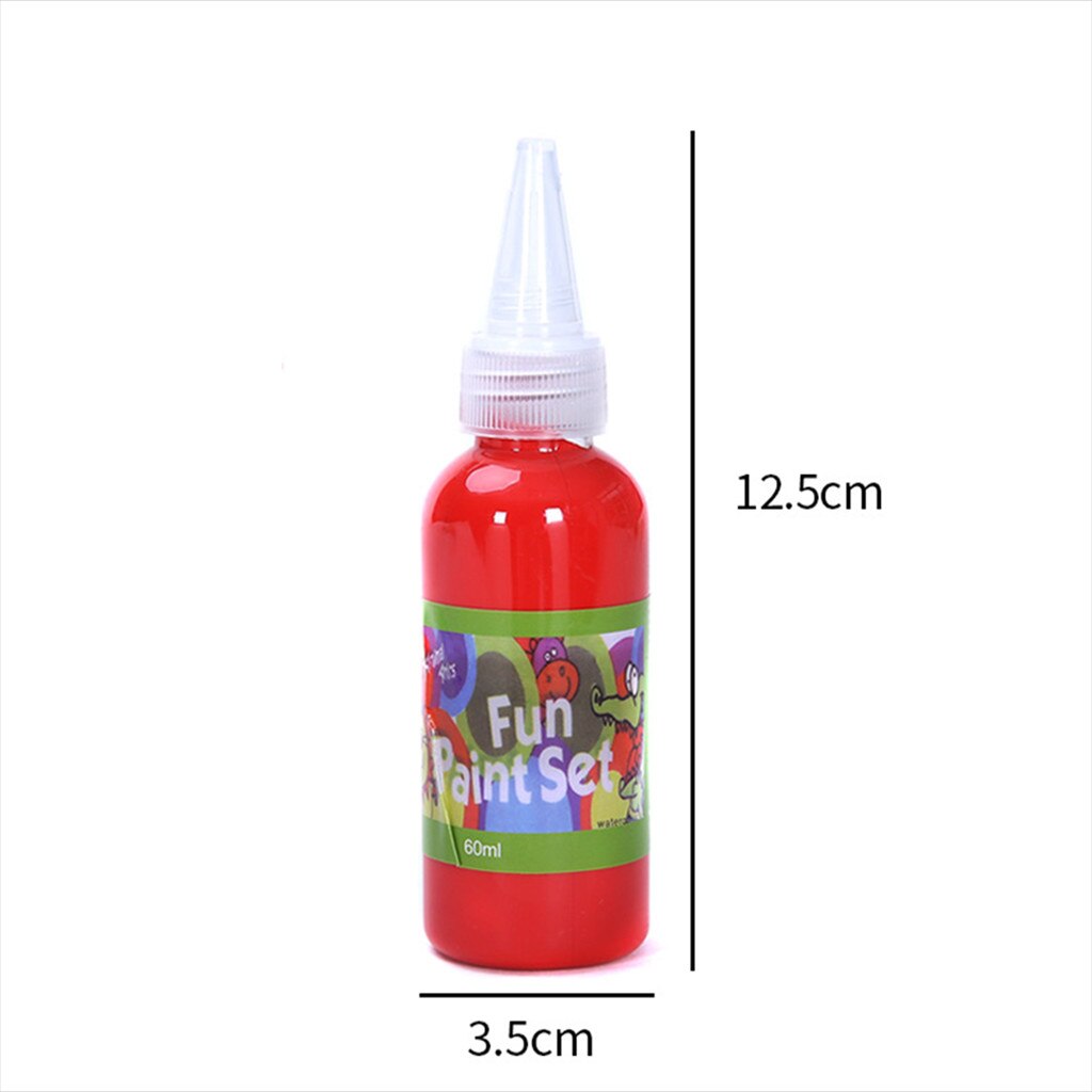12 Color 720ml Non Neon Washable Finger Paints Set Liquid Watercolor Paint