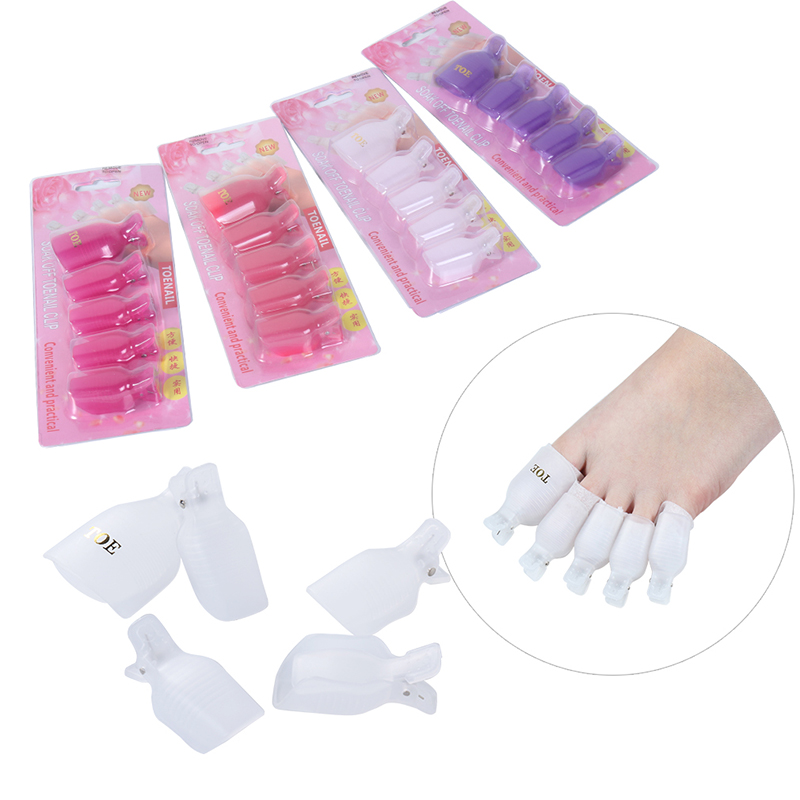 Professionele 5 Stks/partij Acryl Herbruikbare Nail Gel Polish Remover Wrap Nail Art Losweken Cap Clip Manicure Klemmen Tool